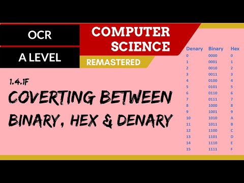 78. OCR A Level (H046-H446) SLR13 - 1.4 Converting between binary, hex & denary