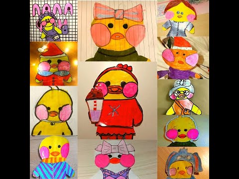 Уточка из бумаги - утка Лалафанфан. Бумажная уточка из тик тока. Идеи как сделать поделки из бумаги.