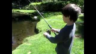 preview picture of video 'Jude catches a big rainbow trout!'