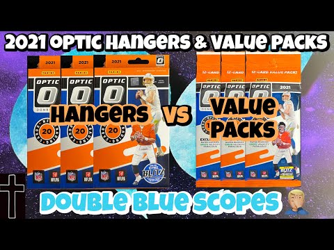 2021 Optic Football Hanger Box’s & Value Packs. Double Blue Scopes…Come on Panini