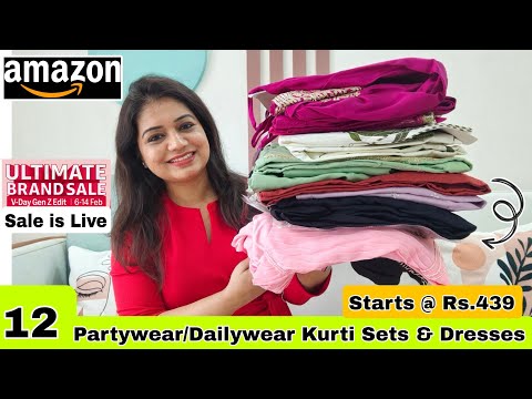 😃 Amazon Huge 12 Kurta Sets, Kurtis, Dresses & Winter wear Haul Starting Rs.439|❤️Amazon Haul