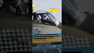 Download lagu Ukrainian Mi-24 Attack Helicopter With Kill Marks For the Drones It Has Shot Down #warinukraine mp3