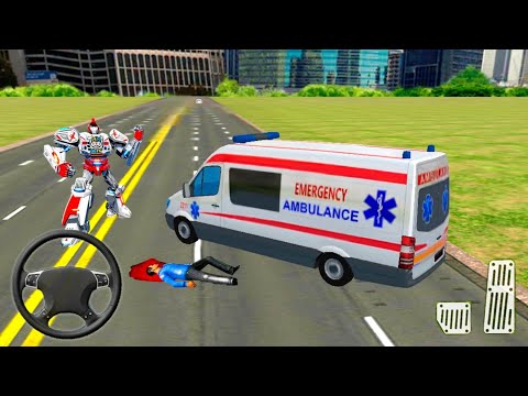 Ambulance Robot City Rescue Simulator - Android Gameplay