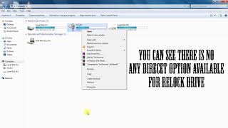 How to Re lock, unlocked BitLocker encrypted drive without restart in Windows