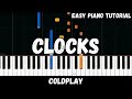 Coldplay - Clocks (Easy Piano Tutorial)