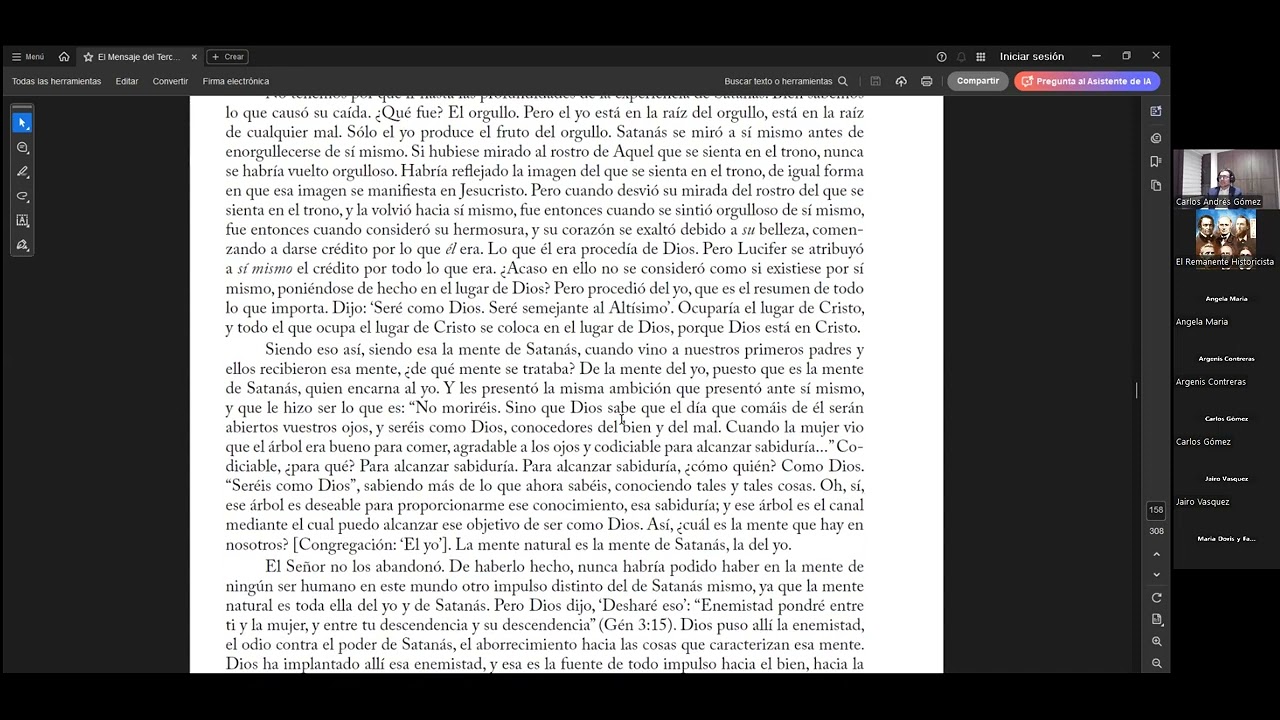 "EL MENSAJE DEL TERCER ANGEL. PARTE 18. Andrés Gómez.