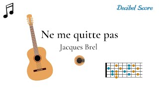 Ne me quitte pas | Tuto de guitarra con acordes