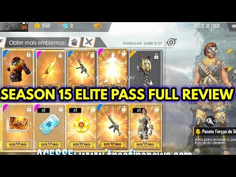 Season 15 elite pass full review || Free Fire season 15 elite pass full details