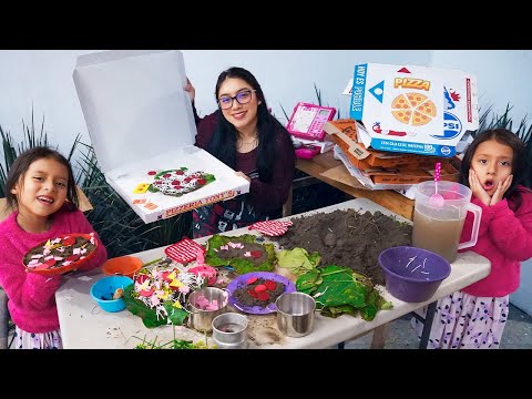 HAGO un Changarrito de PIZZAS de LODO🍕JUGAMOS a la PIZZERIA