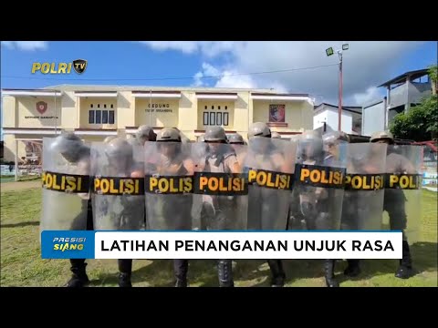 POLRES KEPULAUAN SULA LAKSANAKAN LATIHAN PENANGANAN UNJUK RASA