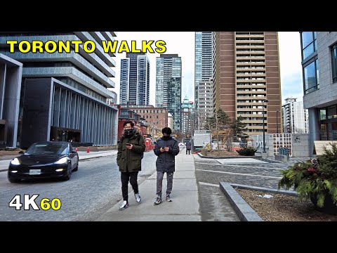 Downtown Toronto Charles Street Walk on January 10, 2021