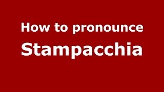 How to pronounce Stampacchia
