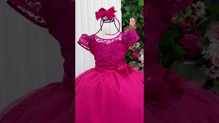 Vídeo de Vestido Infantil Longo Luxo Pink