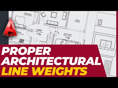 Proper Lineweights in Architectural Drawings | Use of Layers in AutoCAD
