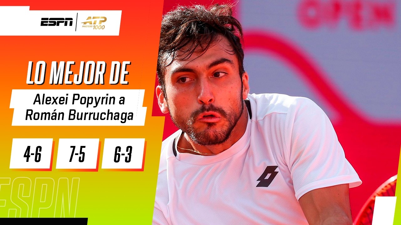 BURRUCHAGA BATALLÓ HASTA DONDE PUDO, PERO TERMINÓ CAYENDO EN TRES SETS VS. POPYRIN | RESUMEN