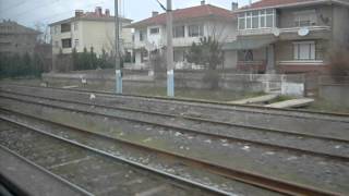 preview picture of video 'Muratlı Tekirdağ treni, istasyondan kalkış.'