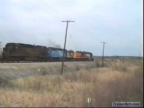 Classic Railroad Series 891 - Rainbow Power on SP EB Halleck, NV 5-5-1994.