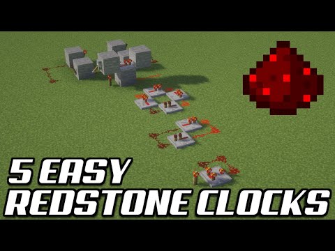 5 EASY Redstone Clock for Minecraft Bedrock! Minecraft 1.16+ [MCPE, Windows 10, Xbox, Ps4, Switch]