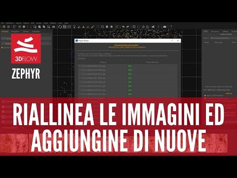 3DFlow Zephyr - Cambia i parametri di elaborazione per allineare le immagini