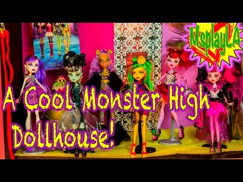 Monster High Dolls - Making a Cool Doll House for Our Monster High Dolls on MsPlayLA