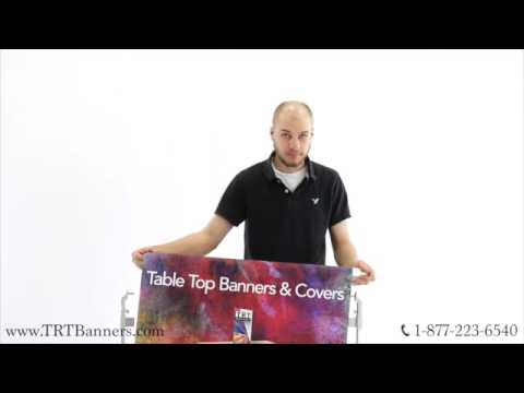 How to assemble an electric scrolling banner stand