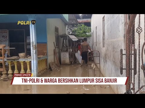 PRESISI UPDATE : POLRES GROBOGAN BERSAMA TNI &amp; WARGA BERSIHKAN LUMPUR SISA BANJIR 11/02/2024