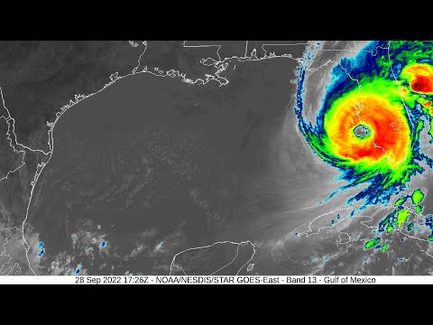 2022 Ian - 2 Kilometer Resolution Infrared Satellite Imagery Animation (HD 1920x1080)