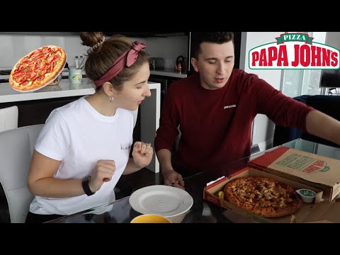 Trying Papa John's Pizza for the first time!