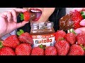 ASMR NUTELLA DIPPED STRAWBERRIES ASMR Phan