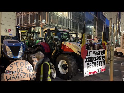 Video | Farmers arrive for protest during EU Summit | AFP