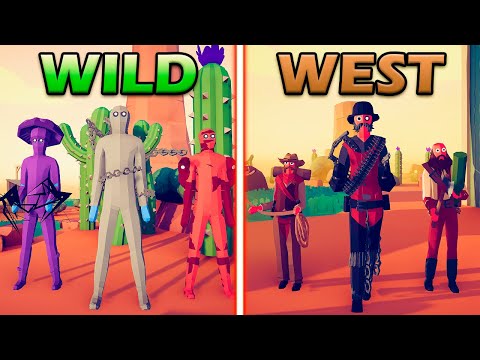WILD ZOMBIES vs WESTERN TEAM - Totally Accurate Battle Simulator | TABS