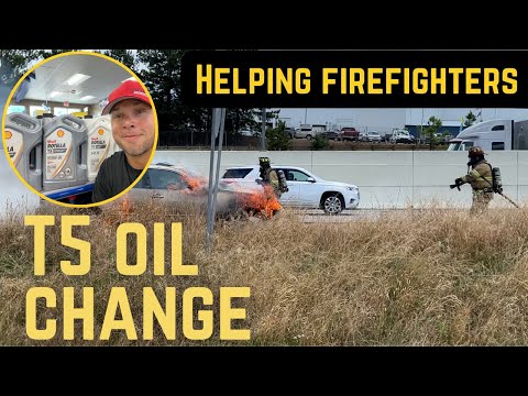 CAR FIRE 🔥!! Changing Out Our SHELL ROTELLA T5 !! And We Wash the W900 with no Line !! Day in Life