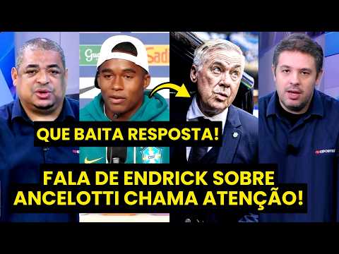 QUE RESPOSTA! “Gente, isso que o ENDRICK FALOU do ANCELOTTI só DEIXA CLARO que na SELEÇÃO…”