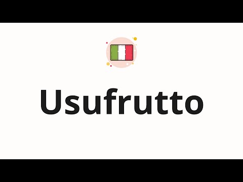 How to pronounce Usufrutto
