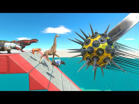 Be Careful With The Giant Spike Ball Trap - Dinosaur VS Animal - Animal Revolt Battle Simulator