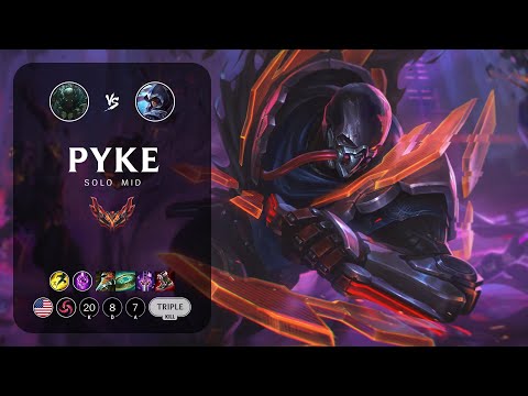 Pyke Mid vs Talon - NA Grandmaster Patch 13.18