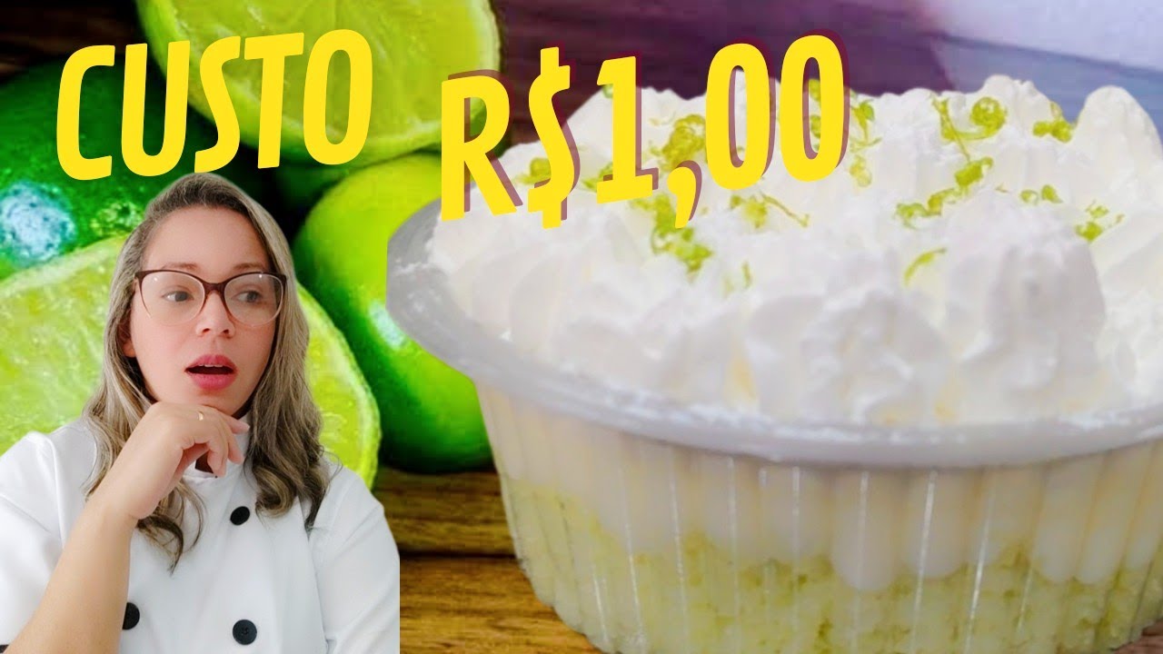 BOLO NO POTE SABOR LIMÃO Recheio que não vai ao fogo.