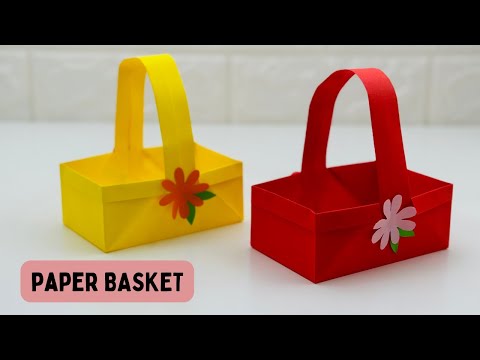 DIY MINI PAPER BASKET / Origami Basket DIY / Paper Craft / Easy craft ideas / Paper Craft New