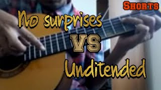 Download lagu No surprises VS Unditended (fingerstyle)#Shorts #shorted #shortes #short #storywa #story #stories mp3