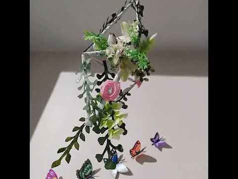 DIY Wall Hanging Plant ll Artificial Plant Making At Home  Hanging Creft Ideas