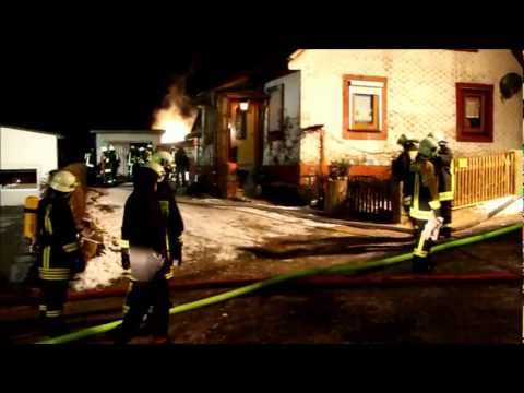 Scheunenbrand in Schwarzbach - 01.02.12
