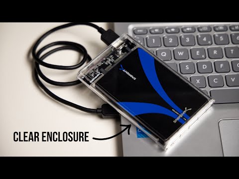 SABRENT 2.5 Inch SATA to USB 3.0 Tool Free Clear External Enclosure