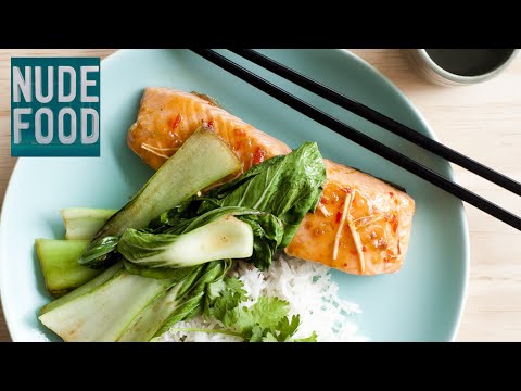 Quick & healthy GRILLED SALMON WITH LIME, CHILLI, GINGER GLAZE