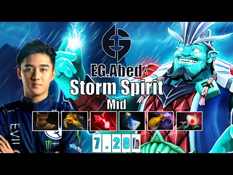 Storm Spirit Mid | EG.Abed | STRONGEST STORM COMEBACK IN DOTA 2 | 7.28b Gameplay Highlights