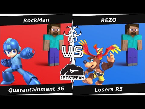Quarantainment 36 Losers R5 - RockMan (MegaMan, Steve) Vs. REZO (Steve, Banjo) Smash Ultimate - SSBU