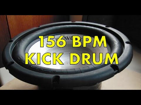 156 BPM Kick Drum Metronome, 156BPM Bass Drum Thump, 4 on the Floor Kick, 156 Beats Per Minute Bombo