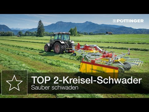 TOP 2-Kreisel-Schwader mit Seitenablage ohne Transportfahrwerk – Highlights | PÖTTINGER