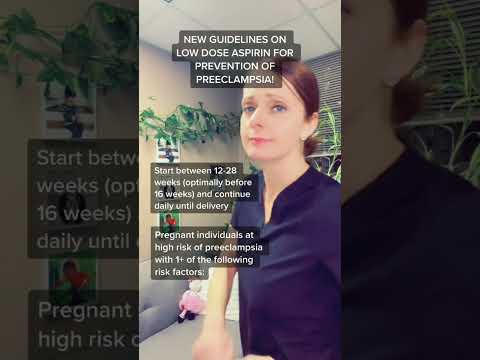 Baby aspirin for prevention of preeclampsia!
