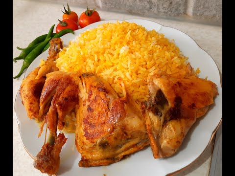 Iranian Saffron Rice & Crispy Roasted Chicken | ASMR Cooking Sounds