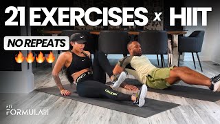 Download lagu Full Body HIIT Workout at Home | 21 Exercises, No Equipment, No Repeats mp3